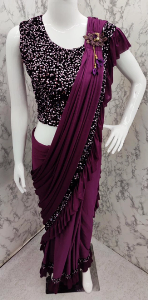  Ruffel Saree 